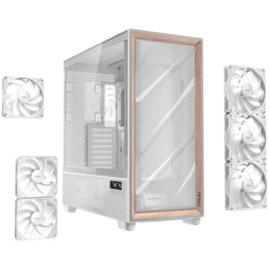 Antec Flux Pro Full Tower E-ATX Case 6 Fan White