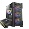 Antec AX90 Mid Tower Case 4 Fan ARGB Black + Antec Atom G750 Gold SEMI-MODULAR Power Supply