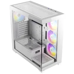Antec CX300 Mid Tower Case 4 Fan ARGB White + Antec Atom B750 80+ Bronze Power Supply