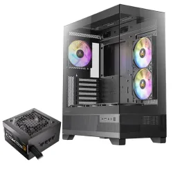 Antec CX700 Mid Tower Case 3 Fan ARGB Black + Antec CSK Pro 850 80+ Bronze ATX3.1 Power Supply