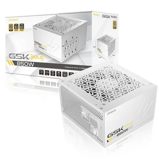 Antec GSK GSK850 80+ Gold Full Modular ATX3.1 Power Supply White
