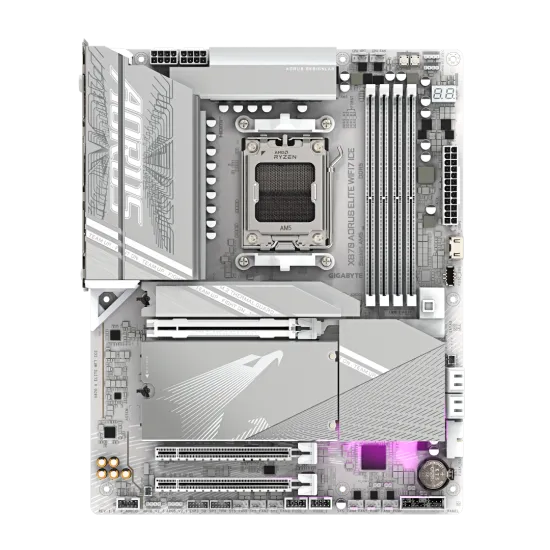 Gigabyte X870 AORUS ELITE WIFI7 ICE DDR5 AM5 ATX Motherboard White