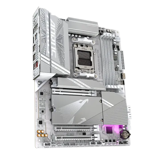 Gigabyte X870 AORUS ELITE WIFI7 ICE DDR5 AM5 ATX Motherboard White