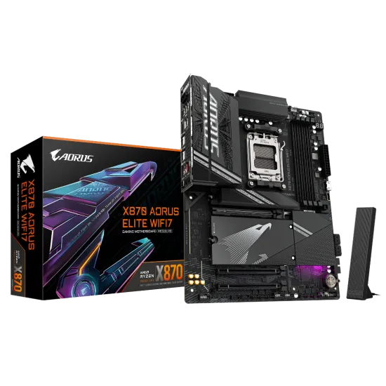 Gigabyte X870 AORUS ELITE WIFI7 AM5 ATX Motherboard Black