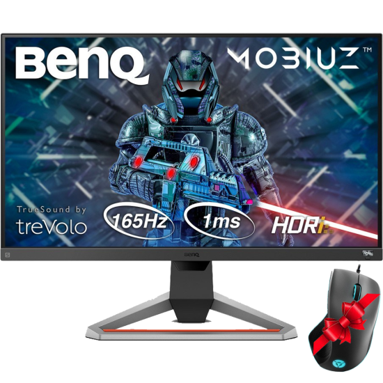 BenQ MOBIUZ EX2710S 27 inch IPS 1080p 165Hz 1ms Gaming Monitor + Lenovo M500 RGB Gaming Mouse (Gift)