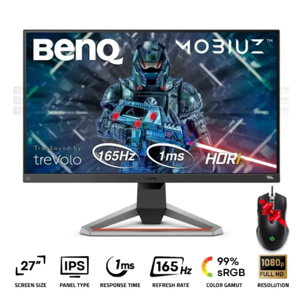 BenQ MOBIUZ EX2710S Gaming Monitor 27 Inch IPS FHD 165Hz 1Ms Black