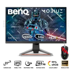 BenQ MOBIUZ EX2710S Gaming Monitor 27 Inch IPS FHD 165Hz 1Ms Black + HP X220 Gaming Mouse (Gift)