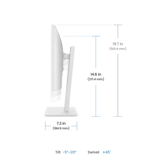 BenQ GW2486TC Office Monitor 24 Inch IPS FHD 100Hz 5ms USB C Charger White