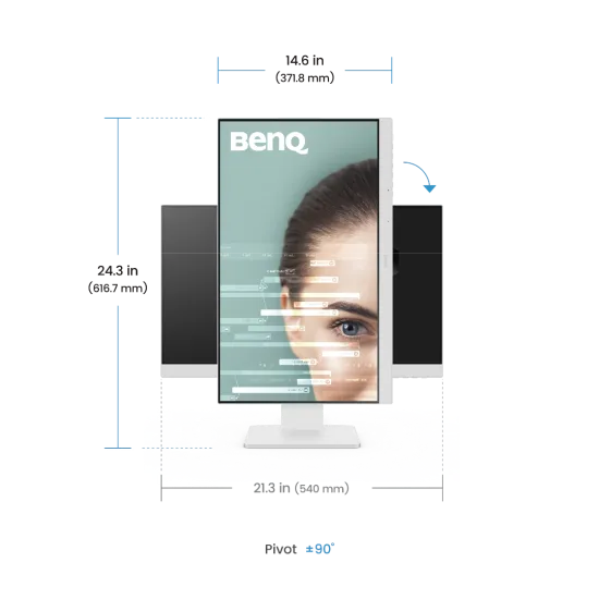 BenQ GW2486TC Office Monitor 24 Inch IPS FHD 100Hz 5ms USB C Charger White