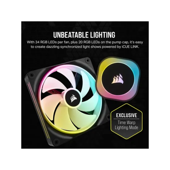 Corsair iCUE Link H170I LCD Liquid Cooler RGB 420mm - Black