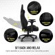 Corsair TC200 Gaming Chair - Plush Leatherette - Black-Black