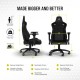 Corsair TC200 Gaming Chair - Plush Leatherette - Black-Black