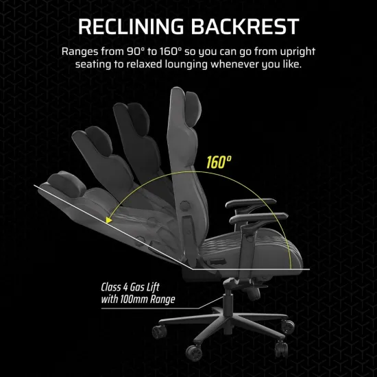 Corsair TC500 Luxe Gaming Chair Premium Breathable Fabric Shadow