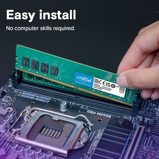  Crucial 8GB DDR4 2666MHz CL19-CB8GU2666 Desktop Memory