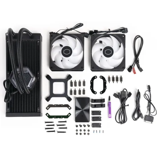 Cooler Master MasterLiquid 240 Atmos ARGB Liquid Cooler Black