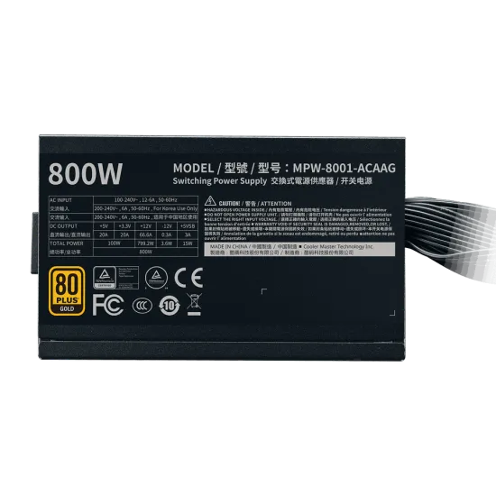 Cooler Master G800 80 PLUS Gold 800W Non Modular Power Supply