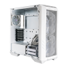 Cooler Master HAF 500 ARGB White Mid-Tower Case with 4 ARGB Fans - White