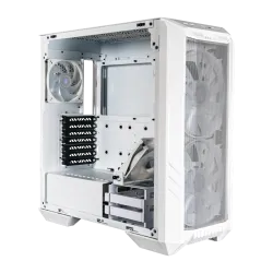 Cooler Master HAF 500 Mid Tower Case 4 Fan 3 ARGB 1 GPU Fan White