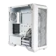 Cooler Master HAF 500 ARGB White Mid-Tower Case with 4 ARGB Fans - White