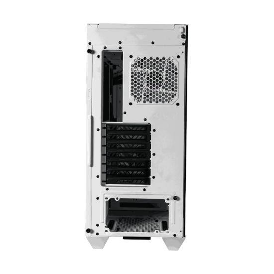 Cooler Master HAF 500 ARGB White Mid-Tower Case with 4 ARGB Fans - White