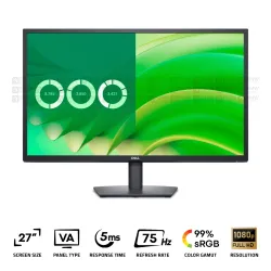 DELL E2725H Monitor 27 Inch VA FHD 75Hz 5Ms Black