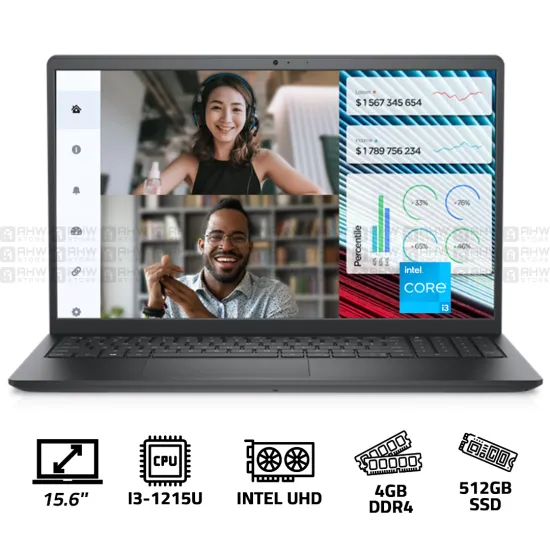 DELL VOSTRO 3520 Intel Core i3-1215U 4GB DDR4 512GB SSD 15.6" FHD Black