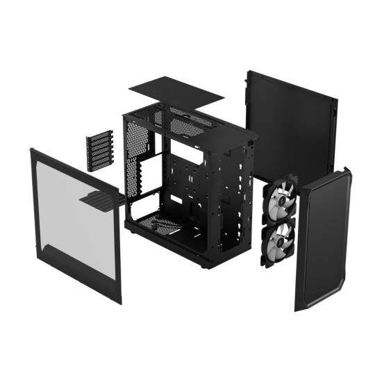 Fractal Design Focus 2 RGB Black TG Clear Tint Case