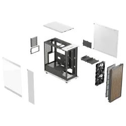 Fractal Design North Chalk TG Clear Mid Tower Case White