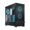 Fractal Design Pop Air RGB Cyan TG Clear Tint Case