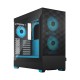 Fractal Design Pop Air RGB Cyan TG Clear Tint Case