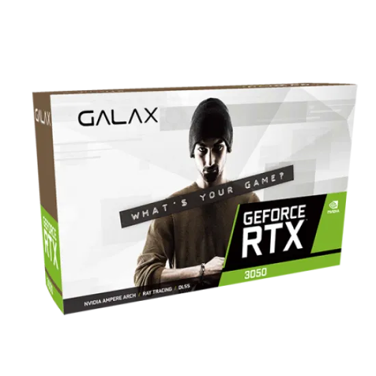 GALAX GeForce RTX 3050 EX 1-Click OC 6GB GDDR6 Graphics Card Black