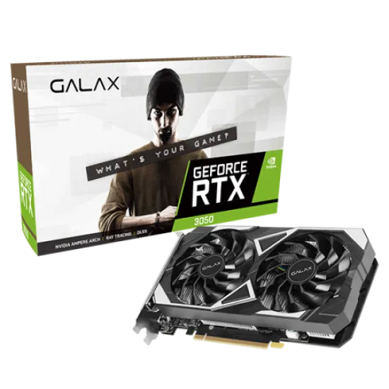 GALAX GeForce RTX 3050 EX 1-Click OC 6GB GDDR6 Graphics Card Black