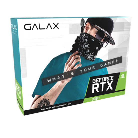 GALAX GeForce RTX 3060 12GB GDDR6 OC BLACK Graphics Card