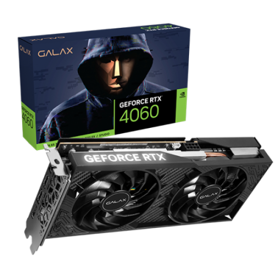 GALAX GeForce RTX 4060 8GB GDDR6 OC BLACK Graphics Card