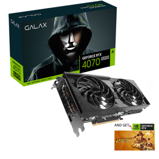 GALAX GeForce RTX 4070 SUPER 12GB GDDR6X OC BLACK Graphics Card