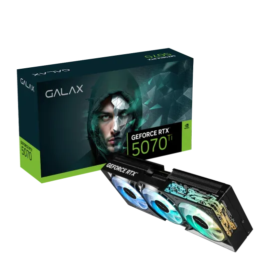 GALAX GeForce RTX 5070TI 1-Click OC 16GB GDDR7 Graphics Card Black