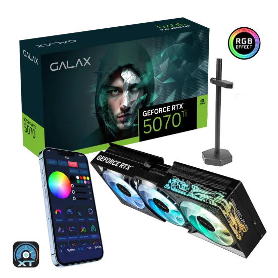 GALAX GeForce RTX 5070TI 1-Click OC 16GB GDDR7 Graphics Card Black GALAX GeForce RTX 5070TI 1-Click OC 16GB GDDR7 Graphics Card Black