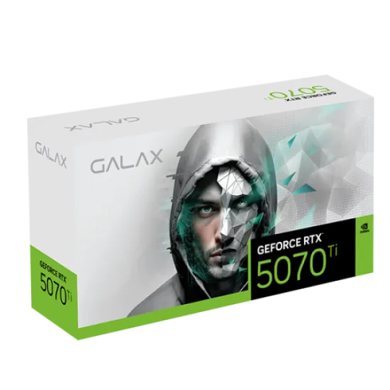 GALAX GeForce RTX 5070TI 1-Click OC 16GB GDDR7 Graphics Card White