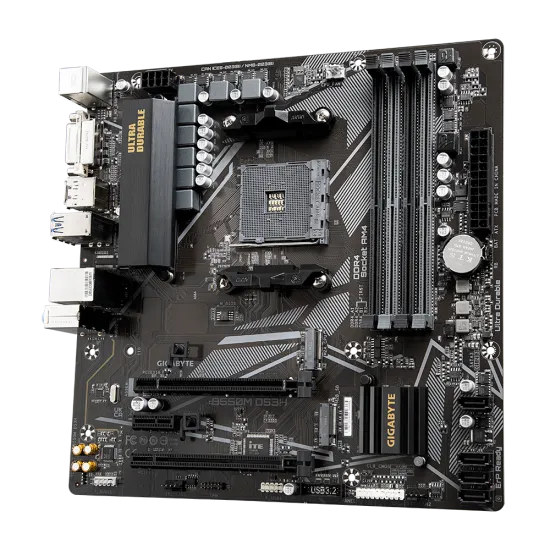 Gigabyte B550M DS3H AM4 DDR4 M-ATX Motherboard Black