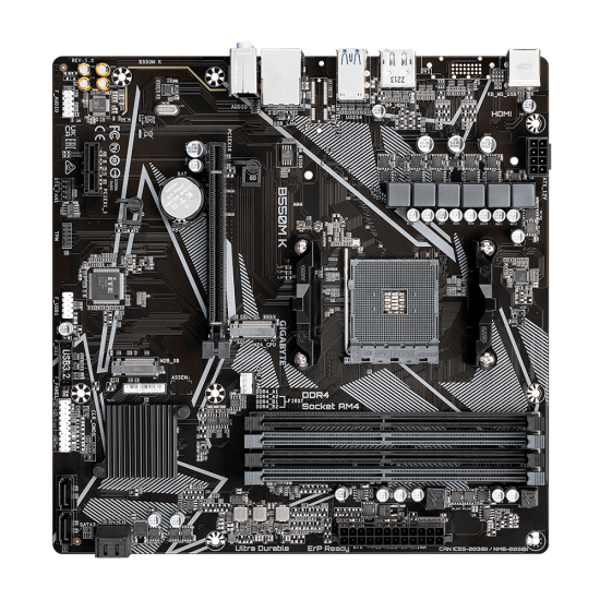 GIGABYTE B550M K Gaming AM4 Micro ATX Motherboard