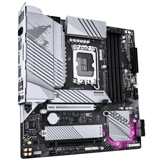 Gigabyte B760M AORUS ELITE WIFI6E GEN5 DDR5 LGA1700 ATX Motherboard Black