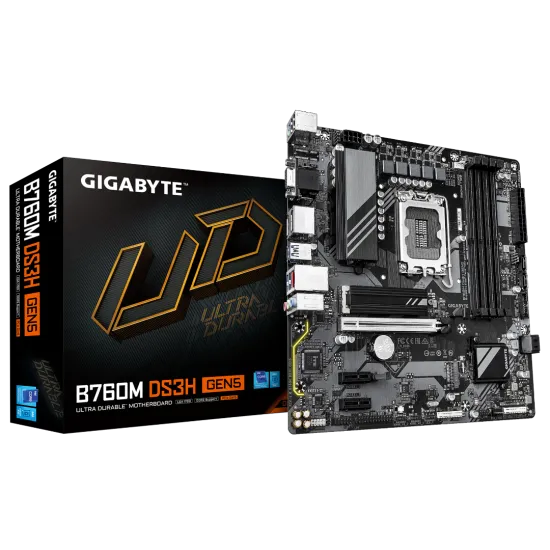 Gigabyte B760M DS3H GEN5 DDR5 LGA1700 M-ATX Motherboard Black