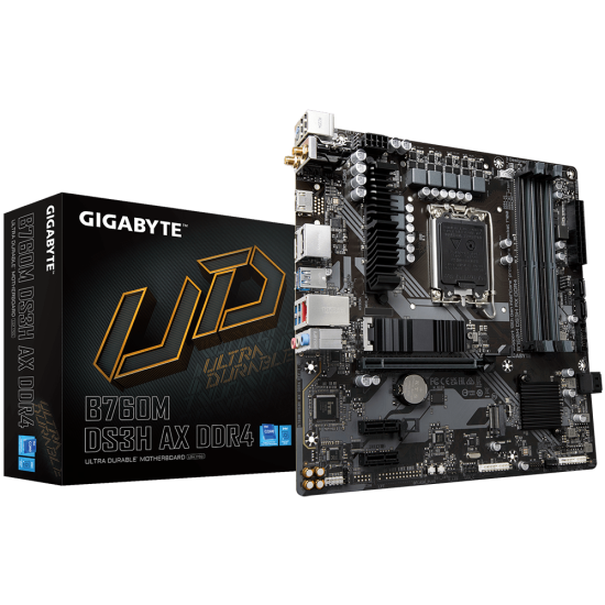 Gigabyte B760M DS3H AX LGA1700 DDR4 M-ATX Motherboard