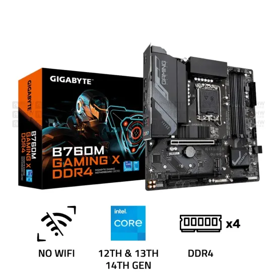 Gigabyte B760M GAMING X LGA1700 DDR4 M-ATX Motherboard Black
