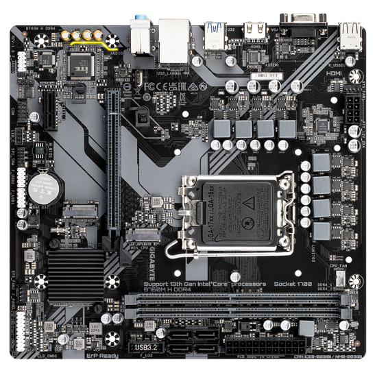 Gigabyte B760M H LGA1700 DDR4 M-ATX Motherboard