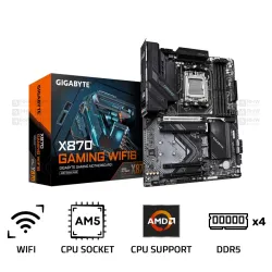 Gigabyte X870 GAMING WIFI6 DDR5 AM5 ATX Motherboard Black