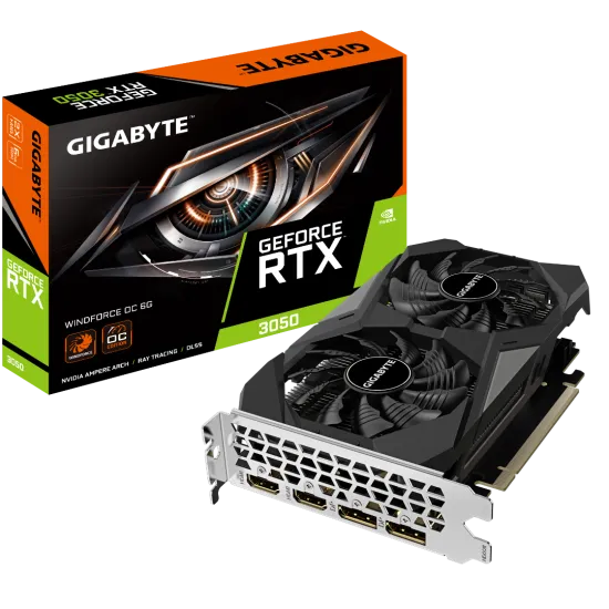 Gigabyte GeForce RTX 3050 WINDFORCE OC 6GB GDDR6 Graphics Card