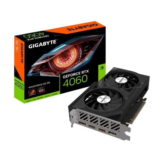 Gigabyte GeForce RTX 4060 WINDFORCE OC 8G GDDR6 Graphics Card Black