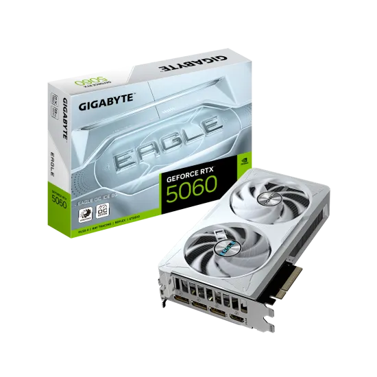 Gigabyte GeForce RTX 5060 EAGLE OC ICE 8GB GDDR7 Graphics Card White