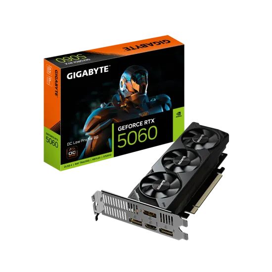 Gigabyte GeForce RTX 5060 Low Profile OC 8GB GDDR7 Graphics Card Black
